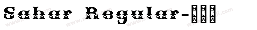 Sahar Regular字体转换
